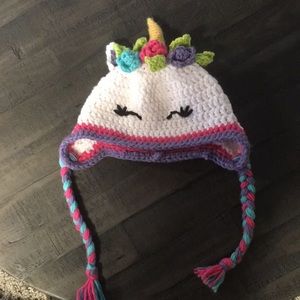 Girls unicorn winter hat